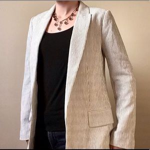SOLD H&M Women’s White Striped Blazer